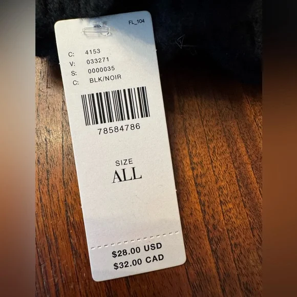 NWT Anthropologie Black Ribbed Knit Arm Warmers - Picture 5 of 5